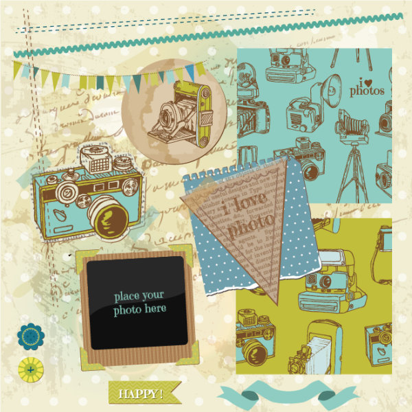 Classics label stickers 02 - vector material