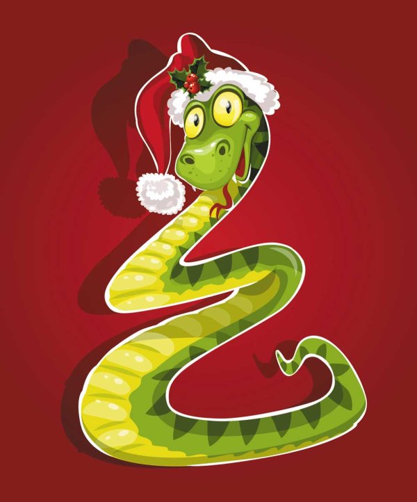 Cute cartoon snake 02 - vector material