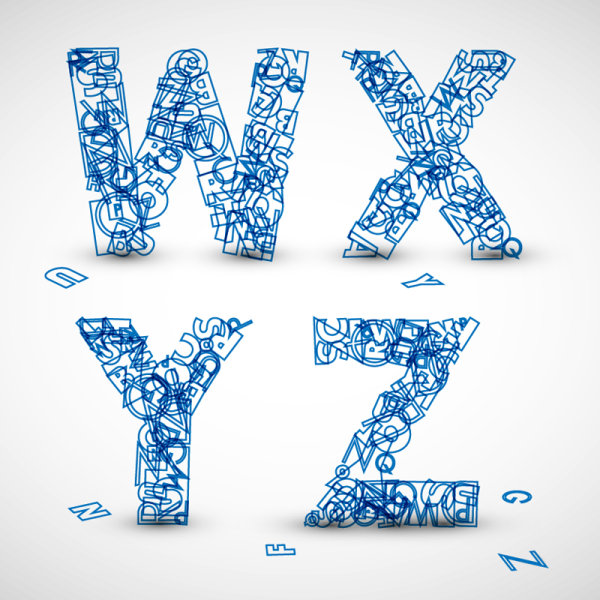 Creative alphabet design 01 - vector material