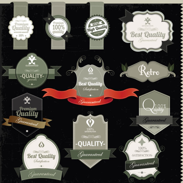 Exquisite label 01 - vector material