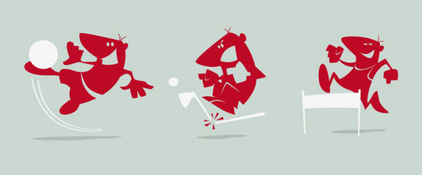 Cartoon animals 05 - vector material