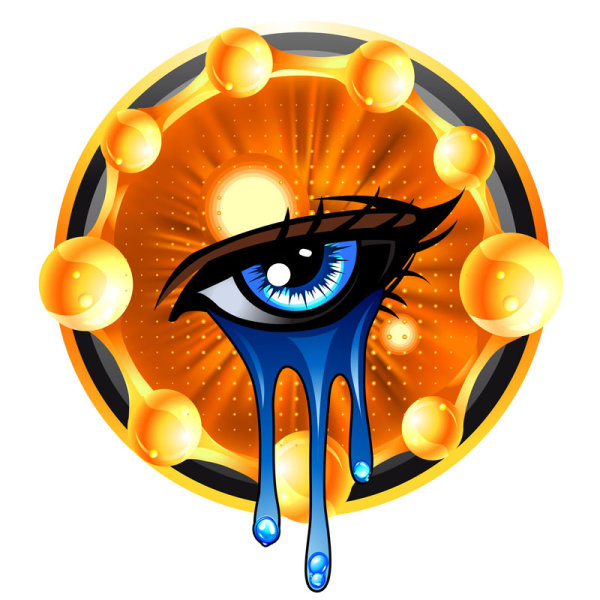 Tears decorative painting - vector material