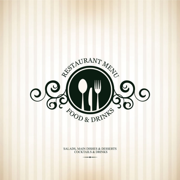 Continental menu template 04 - vector material