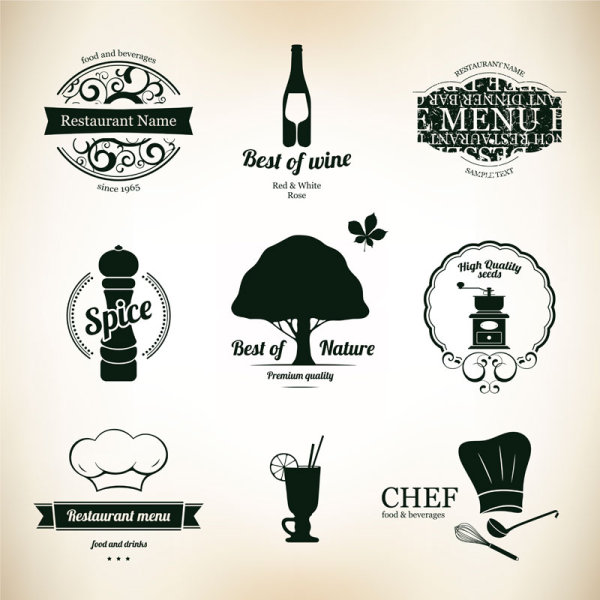 Continental menu template 18 - vector material