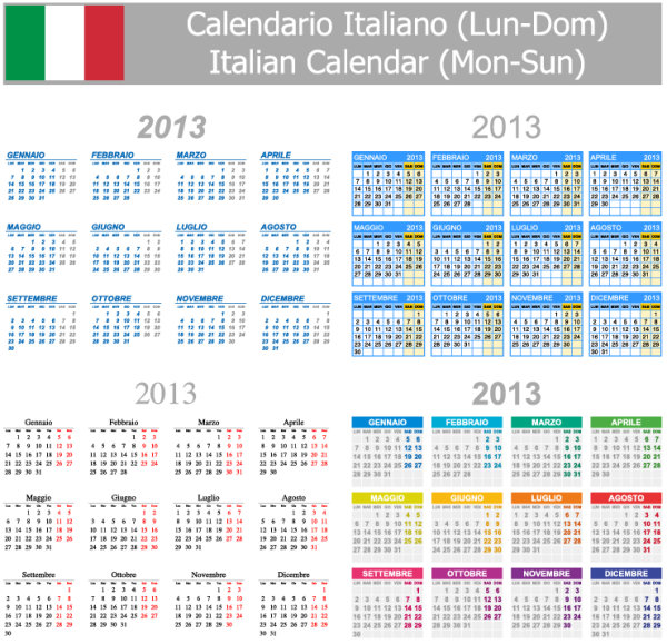 2013 Calendar Design 05 - vector material