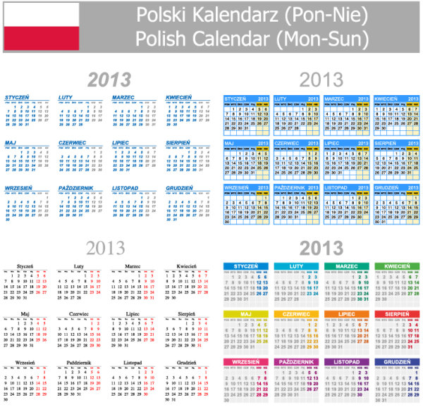 2013 Calendar Design 06 - vector material