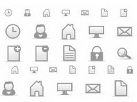 Gray material commonly used small icon gif