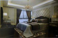 The shading with Chinese modern bedroom model