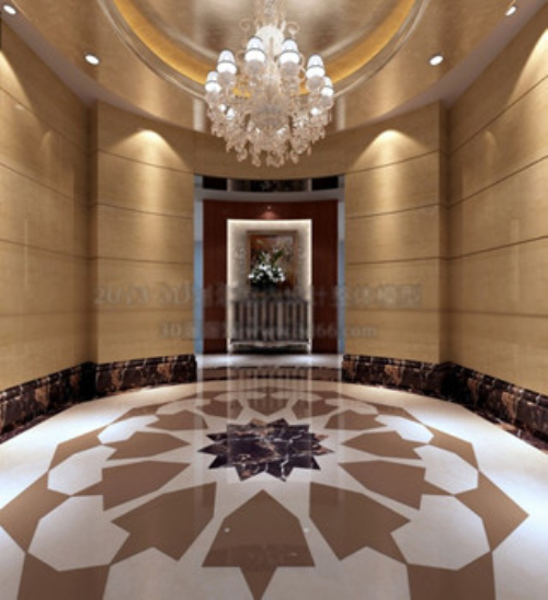 3d model stairwell aisle