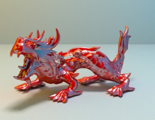 Red Chinese Dragon Ornaments model