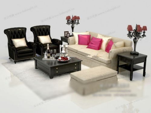 Noble style sofa 3d models