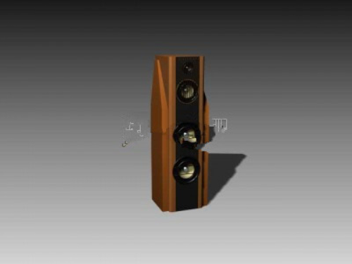 Brown DVD speaker 3d model
