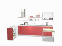 The red cabinets combinations 3D model