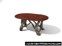 Carvings coffee table 3D model
