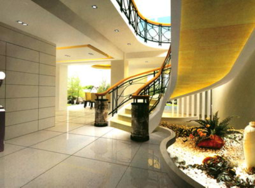 Modern minimalist staircase model