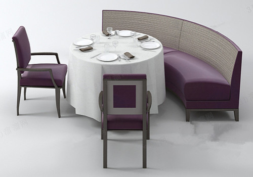 Triple combination of tables and chairs