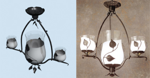 Elegant European crystal glass candle chandelier