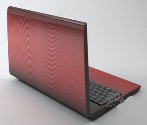 Red laptop model