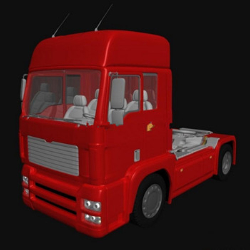 Red truck 3d model