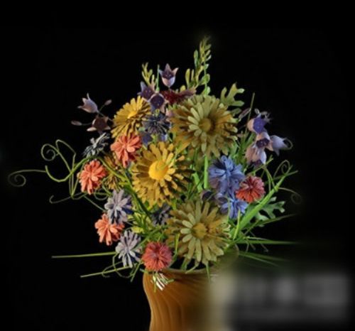 Bonsai bright colorful 3d model