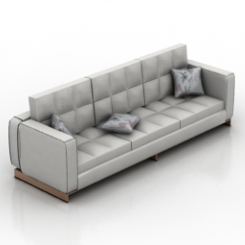 Silver high-end sofa model
