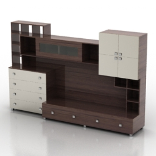 Household large bookcase model