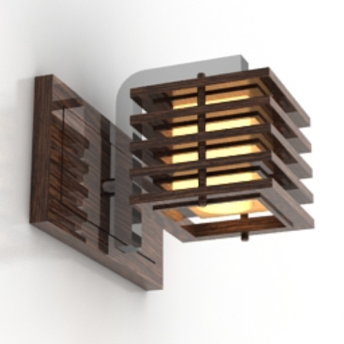 wooden walls wall lamp model