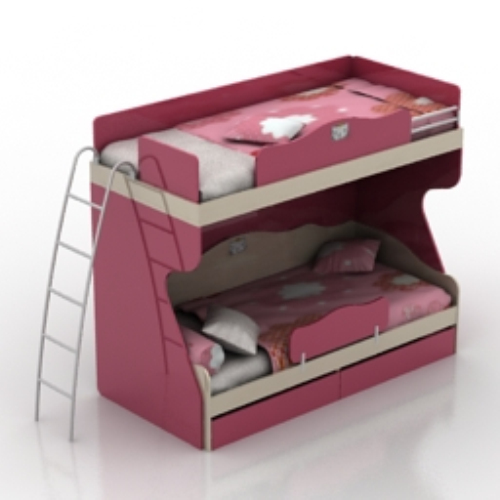 cute pink bunk 3D models
