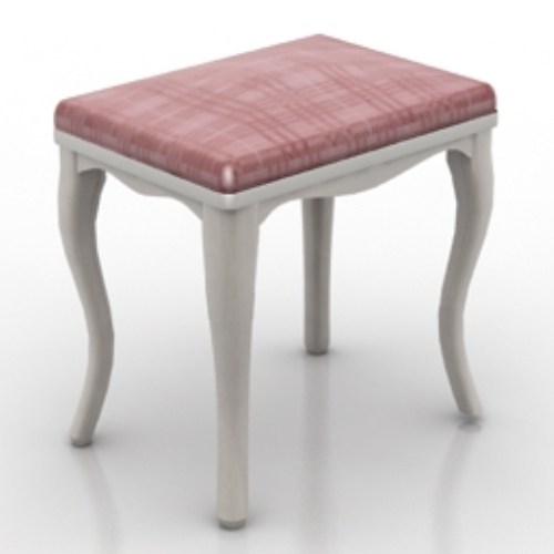 red single stool 3D model