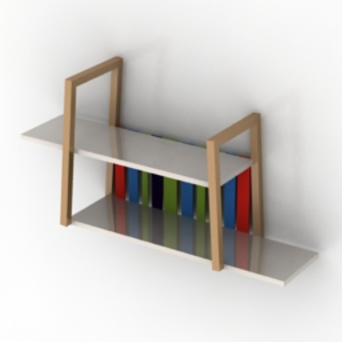 Color bookshelf model