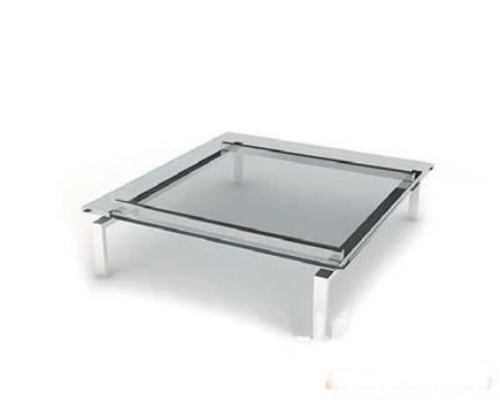 Transparent glass coffee table 3d model