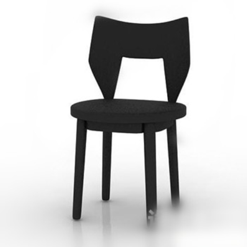 Dark wood chair 3d model