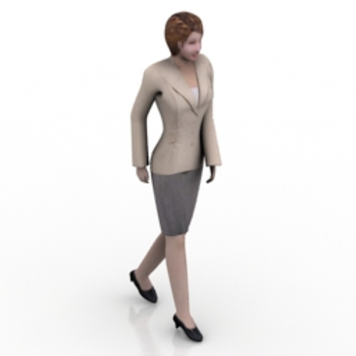 3d model of female white-collar workers