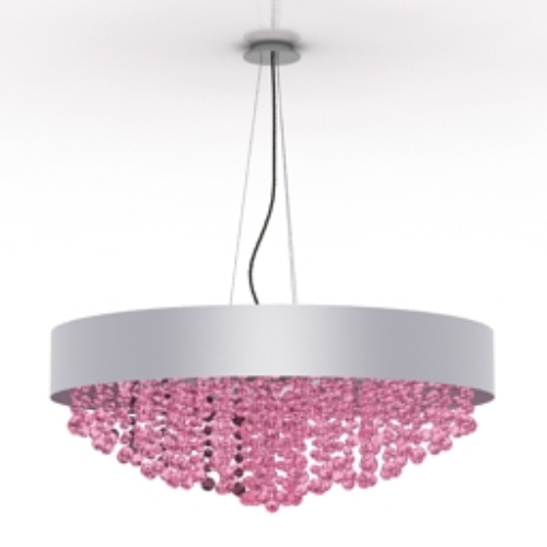 Pink crystal chandelier