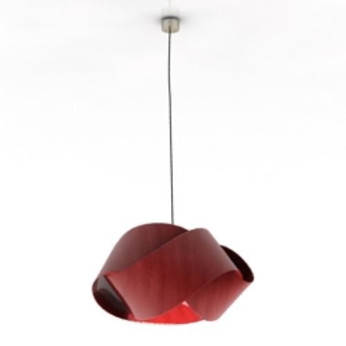 Uniquely shaped red chandelier model