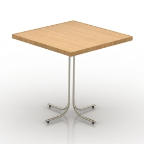 Simple square table 3d model