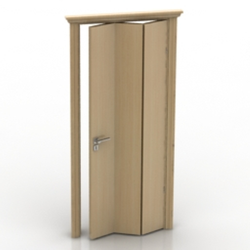 Japanese-style wooden door model