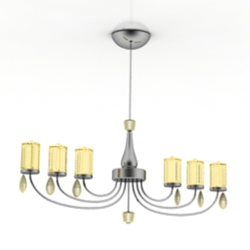 Yellow luxury chandelier model