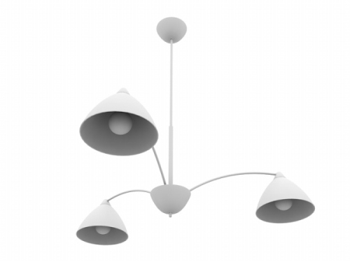 White chandelier creative triangle 3d models