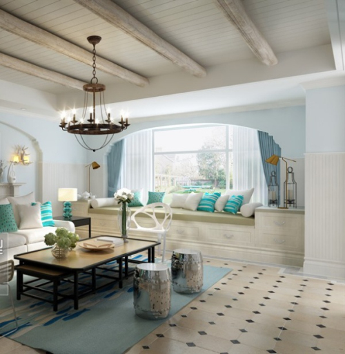 Element refreshing sea living room 3d models