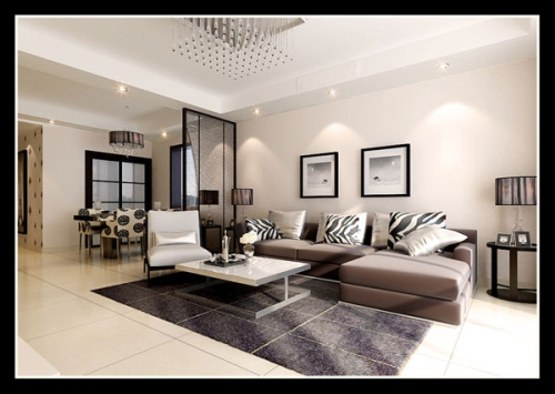3D model of the modern leisure living room