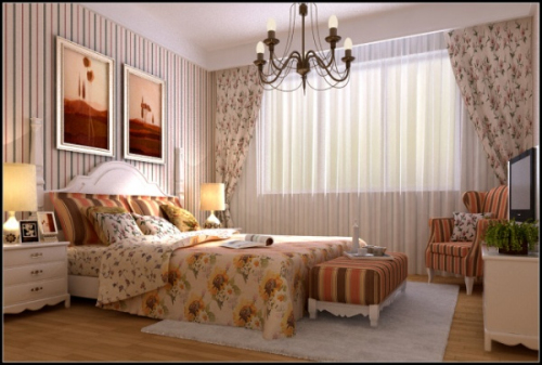 Country style bedroom 3d model
