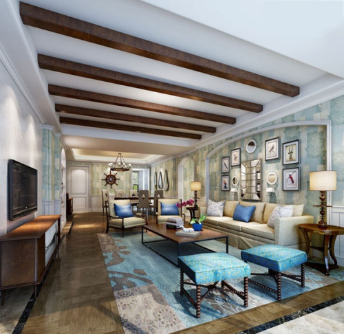 American Marine wind living room 3d model