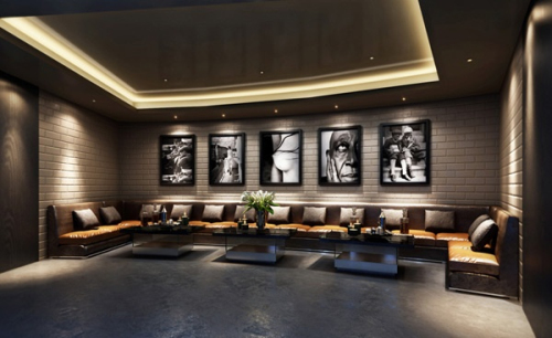 A large bar KTV room model