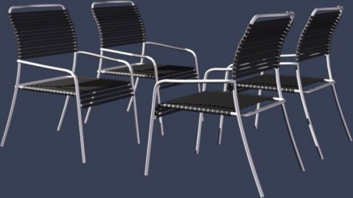 Simple armchair 3D model