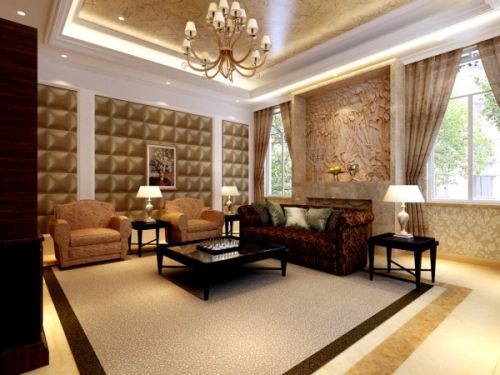 Chocolate living room 3d model