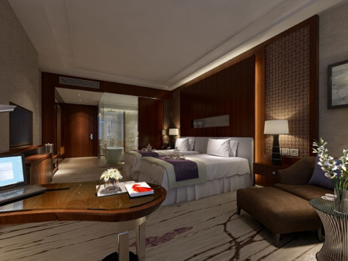 Luxury hotel standard room 3D model