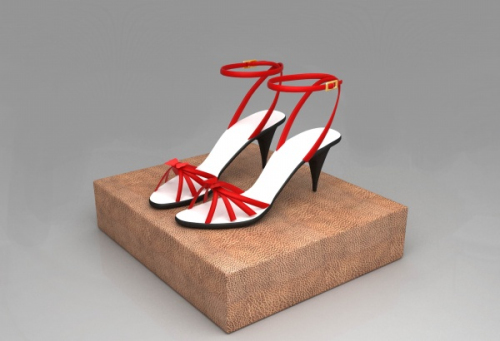 Ms. fine with sandals 3d model