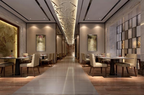 Modern, stylish restaurant 3D model