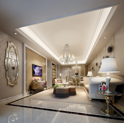 Gorgeous living room 3d model